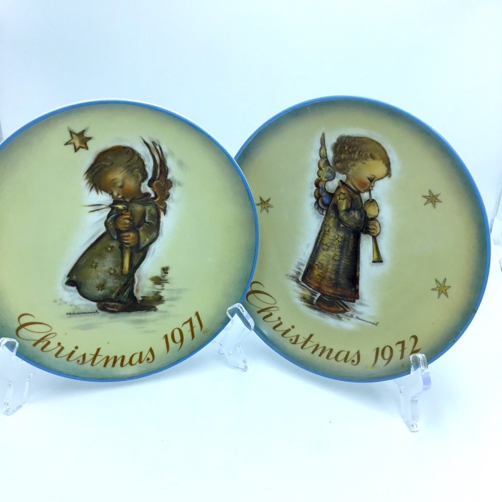 Vintage Sister Berta Hummel Christmas Angel Plates